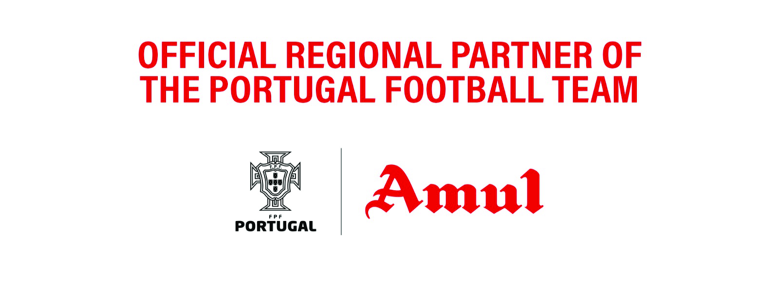 AMUL, the leading dairy company in India, is now the new Regional Sponsor of the Portugal National team.